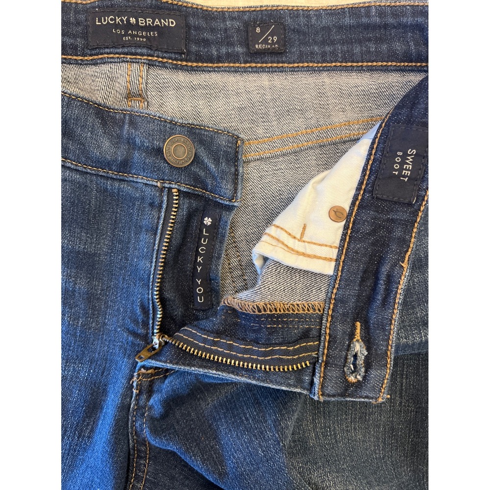 Lucky Brand Sweet Boot Jeans Womens 8 29 Regular‎ Dark Wash Denim Blue Pants